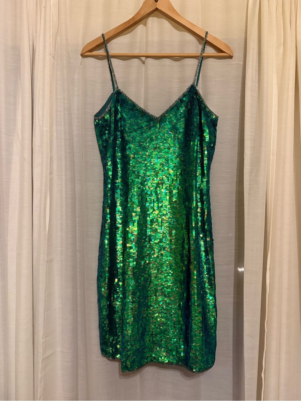 Niteline Emerald Green Sequin Mini Dress